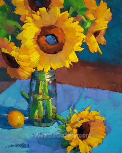 A Little Lemon with Sunflowers by Sarah Blumenschein